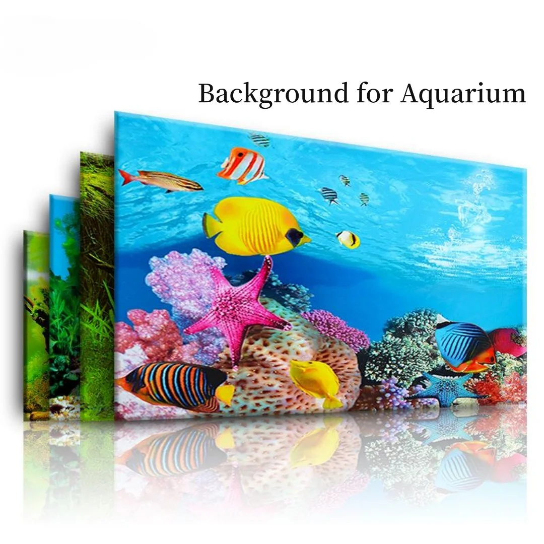 Marine Aquarium Hobby - Latar belakang akuarium 3D stiker Poster