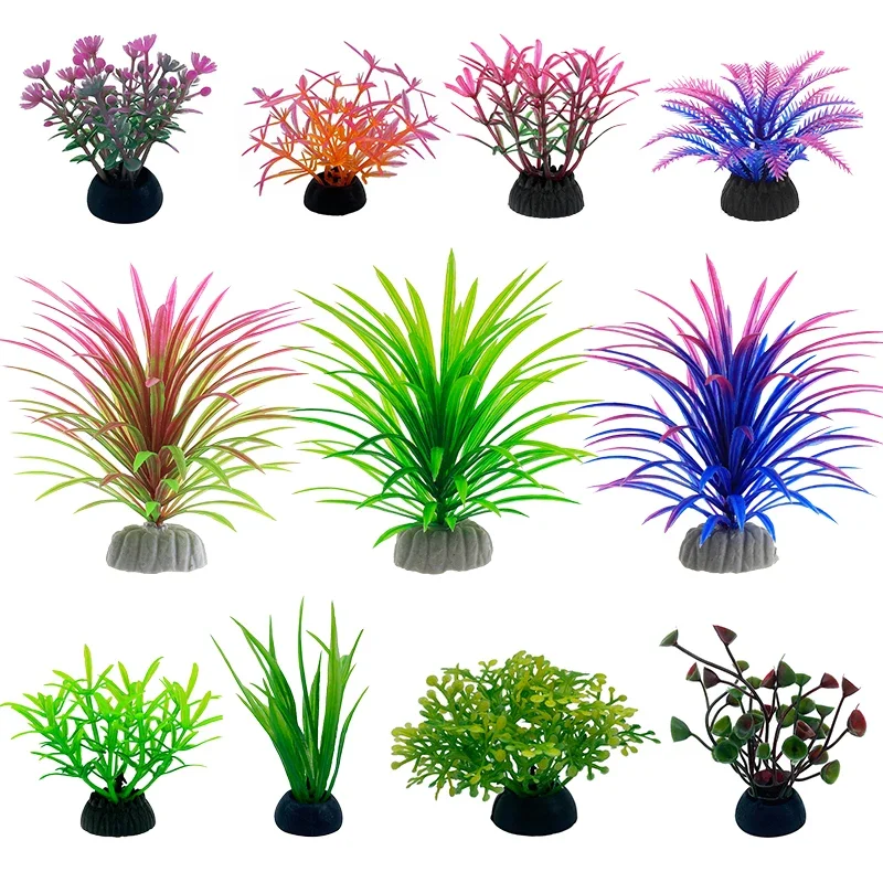 Marine Aquarium Hobby - PVC simulasi dekoratif akuarium daun buatan