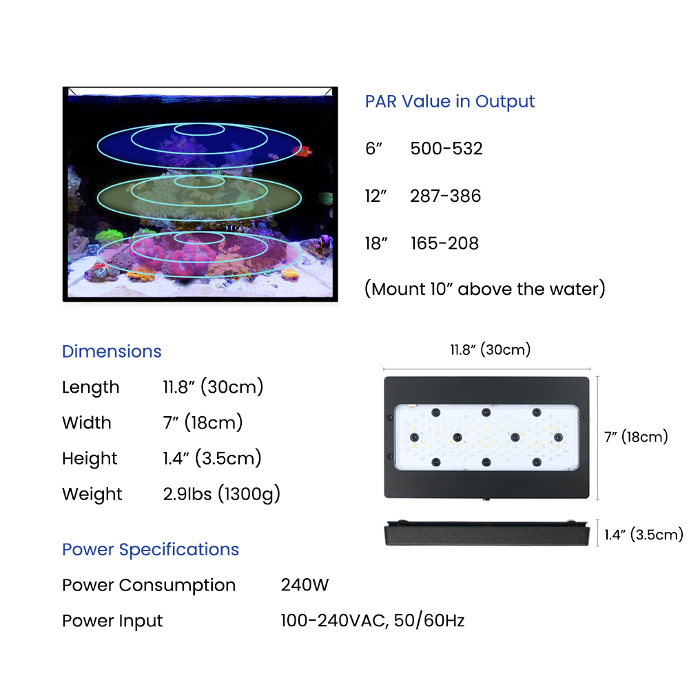 Lampu LED Akuarium Laut A8SE I - Aquarium Blue Marine Reef ulasan dan harga